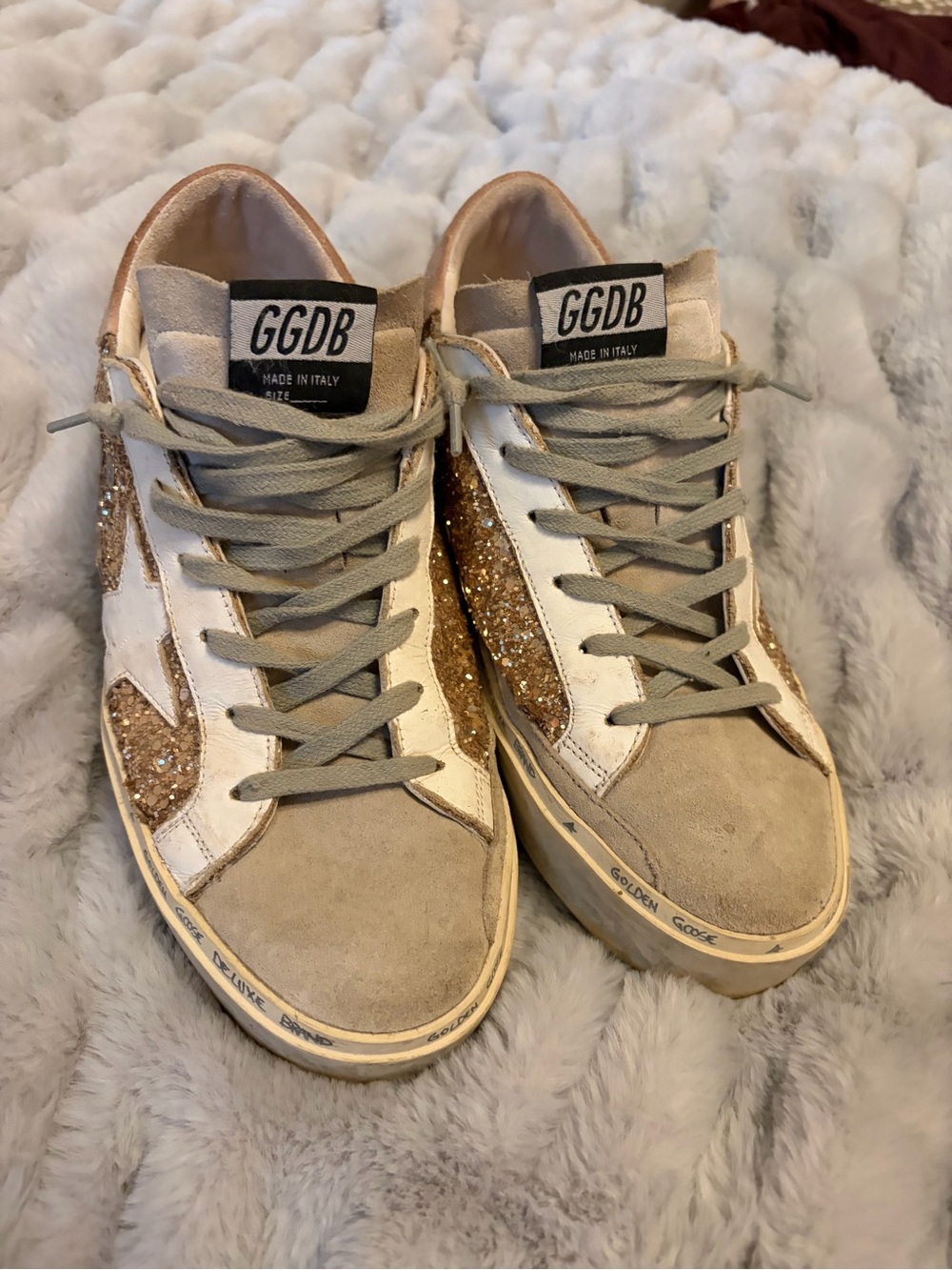 Golden Goose Hi- Star Glitter Superstar Sneakers - Picture 3 of 6